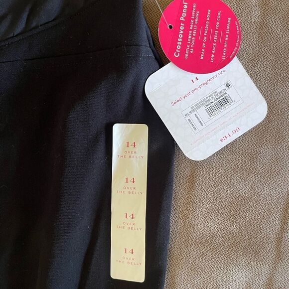 Isabel by isabel&Ingrid black over the belly maternity skinny ankle pants sz 14 - Picture 7 of 8